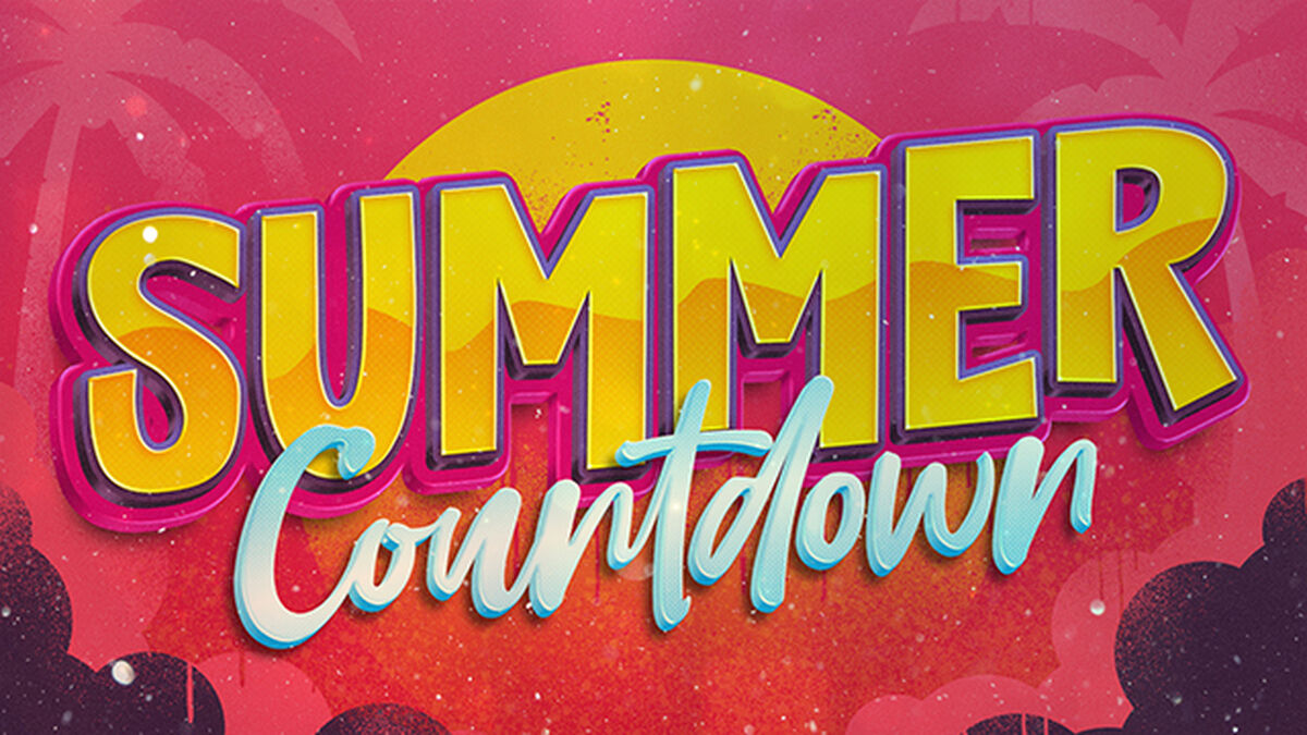 Pink Summer Grunge Countdown image number null